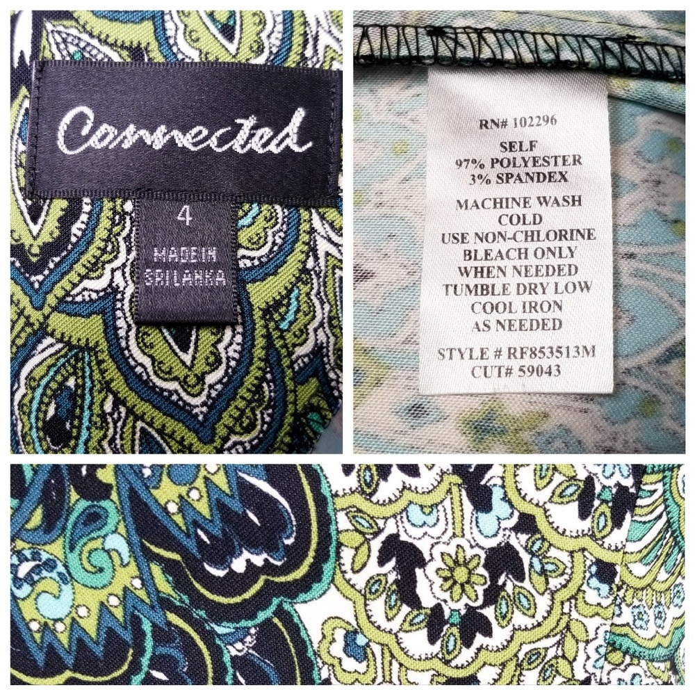 _EUC Pecock Pecock Paisley Dress in Green Shades - Picture 3 of 3